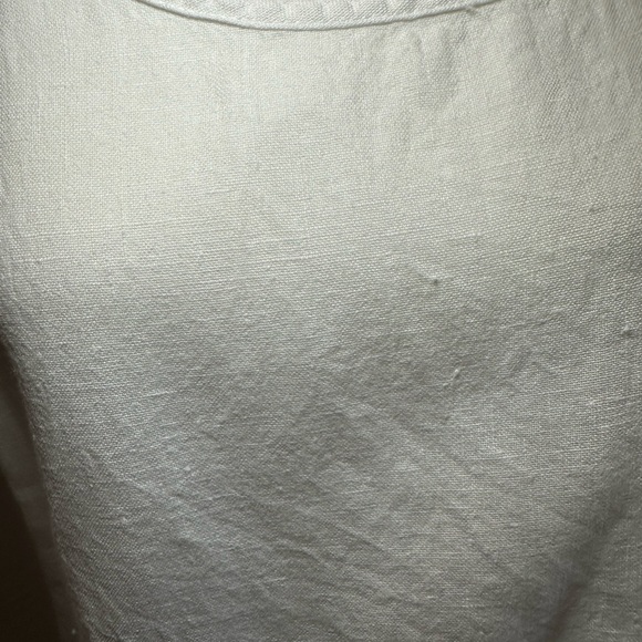 Cream Blouse with Embellished Neckline and Short Sleeves - Picture 9 of 9